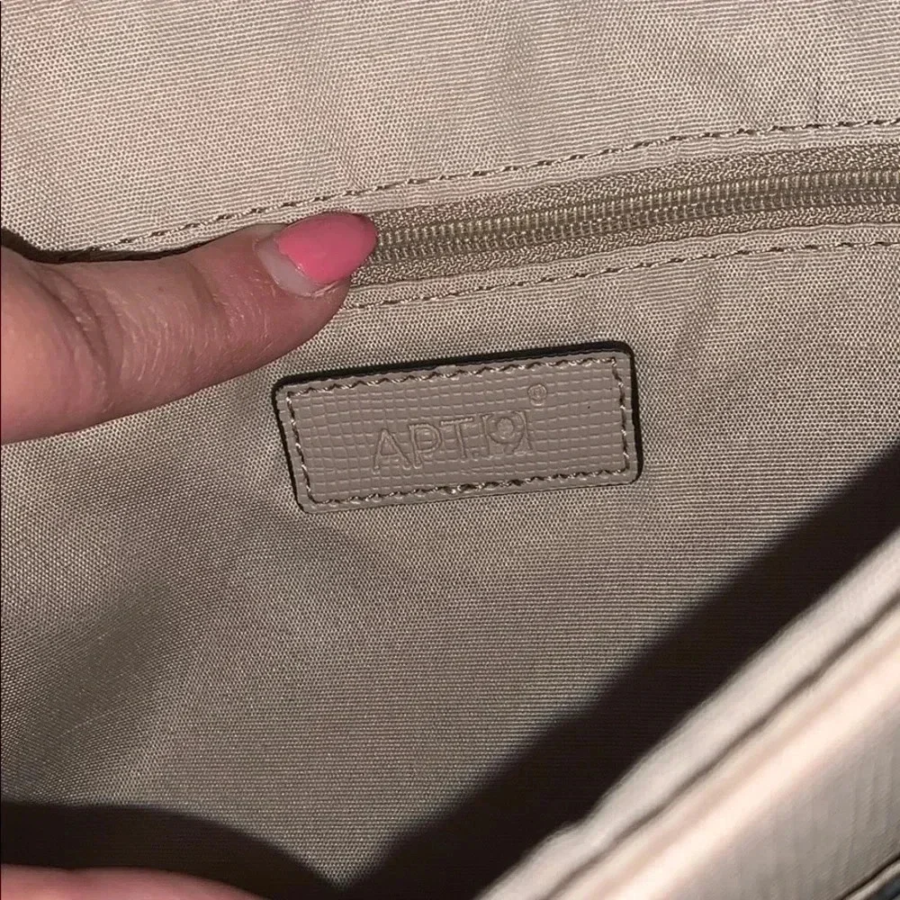 APT.9 Cream Crossbody Purse